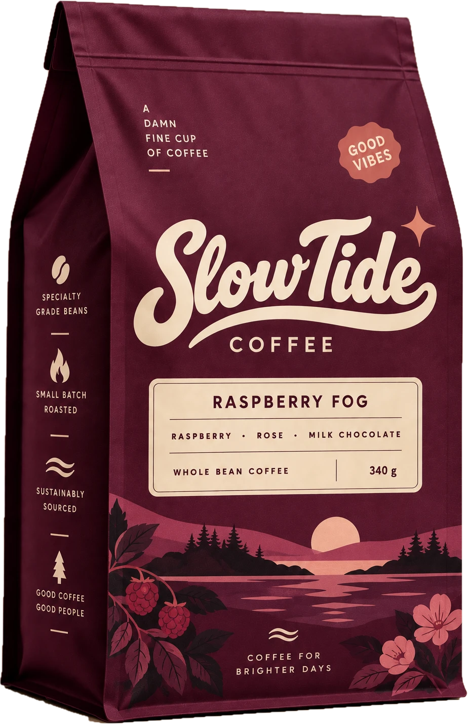 Raspberry Fog coffee bag