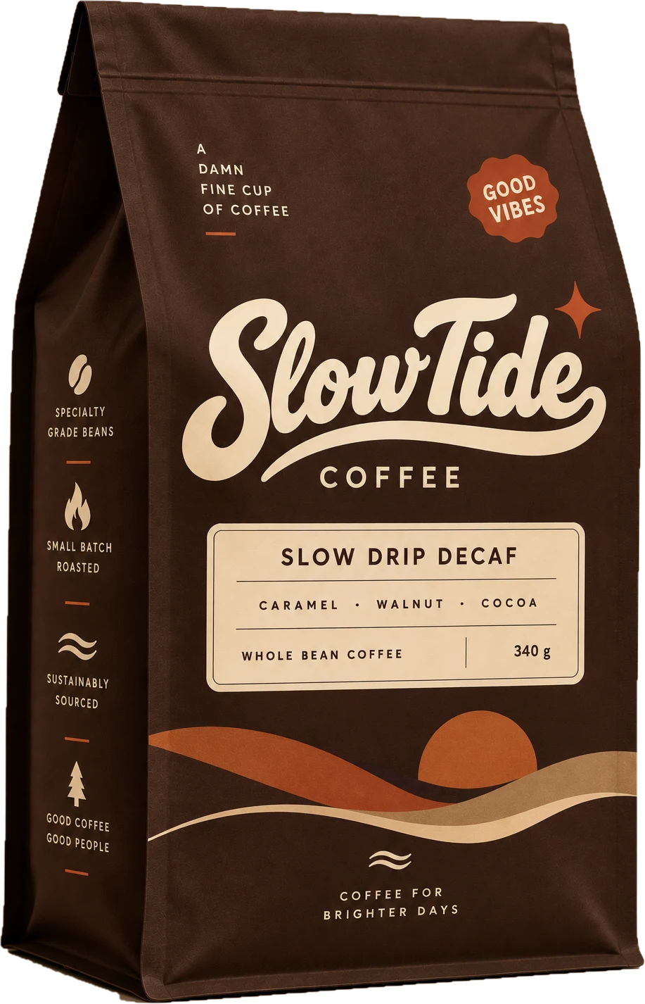 Slow Drip Decaf coffee bag